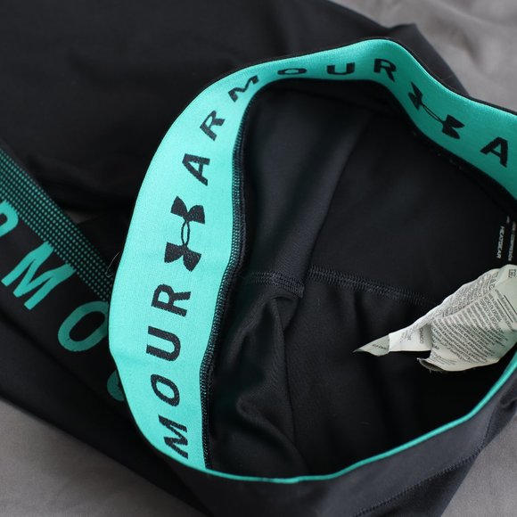 Under Armour Pants Black Green Tights/Leggings - Picture 4 of 10